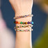 Chakra arc-en-ciel | Bracelet Geom 7 pierres précieuses | Licorne Argent